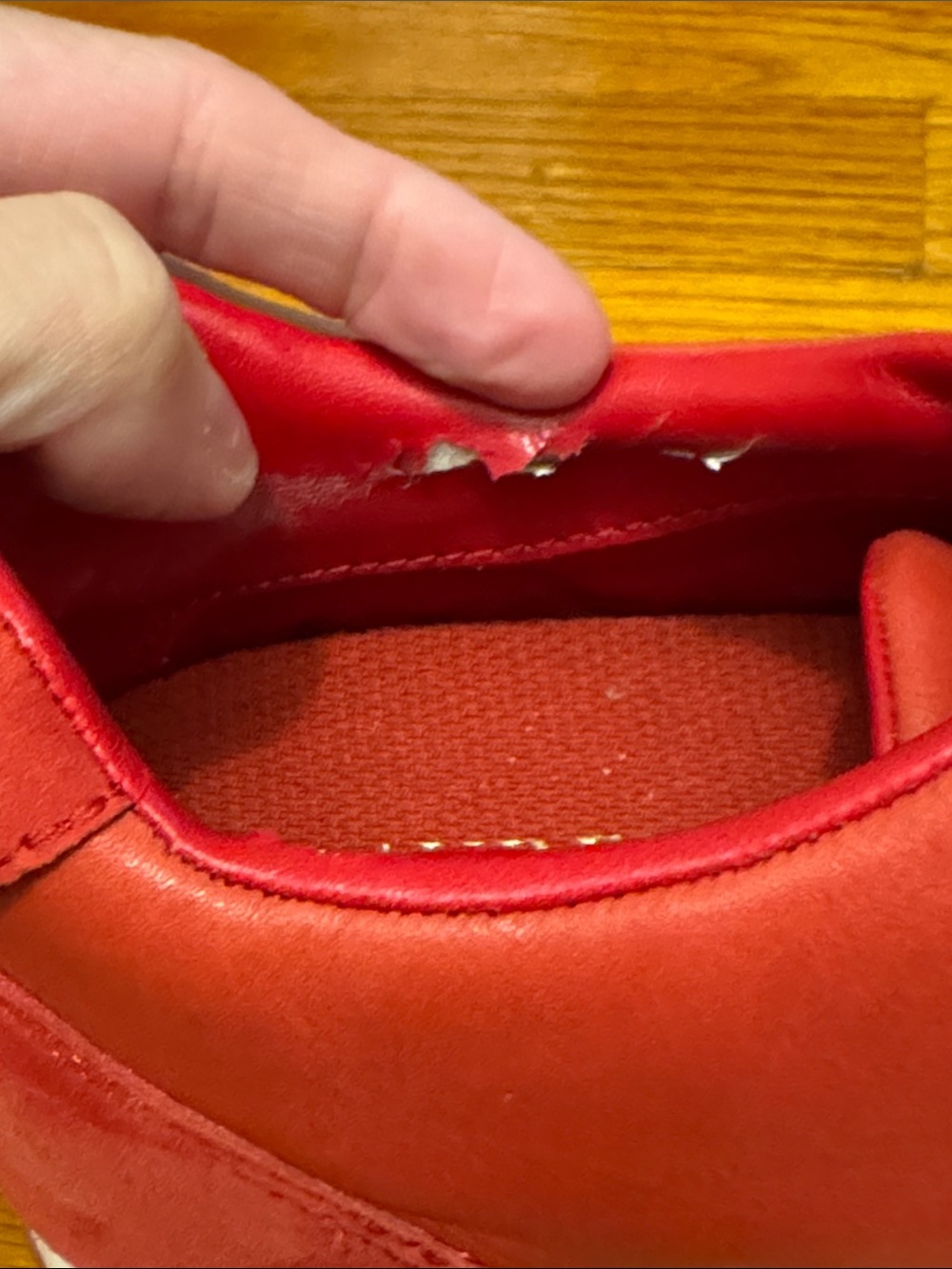 Lauren Ralph Lauren Women's Red Lace-Up Sneakers - Picture 8 of 11